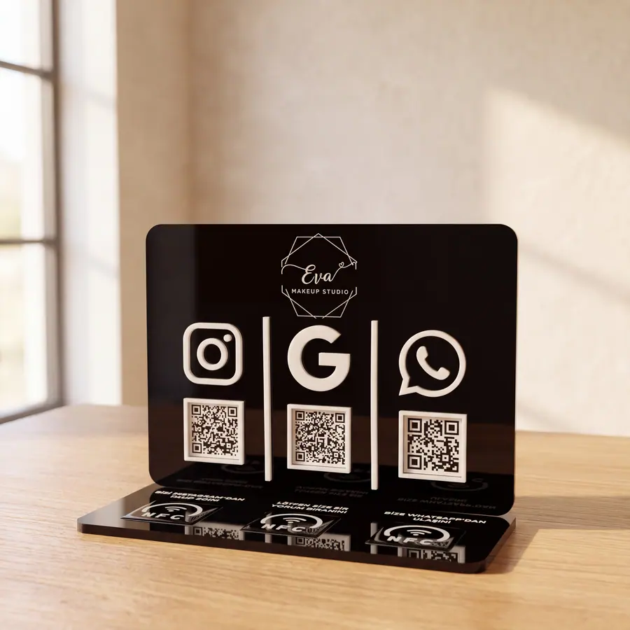 3 QR + 3 NFC örneği